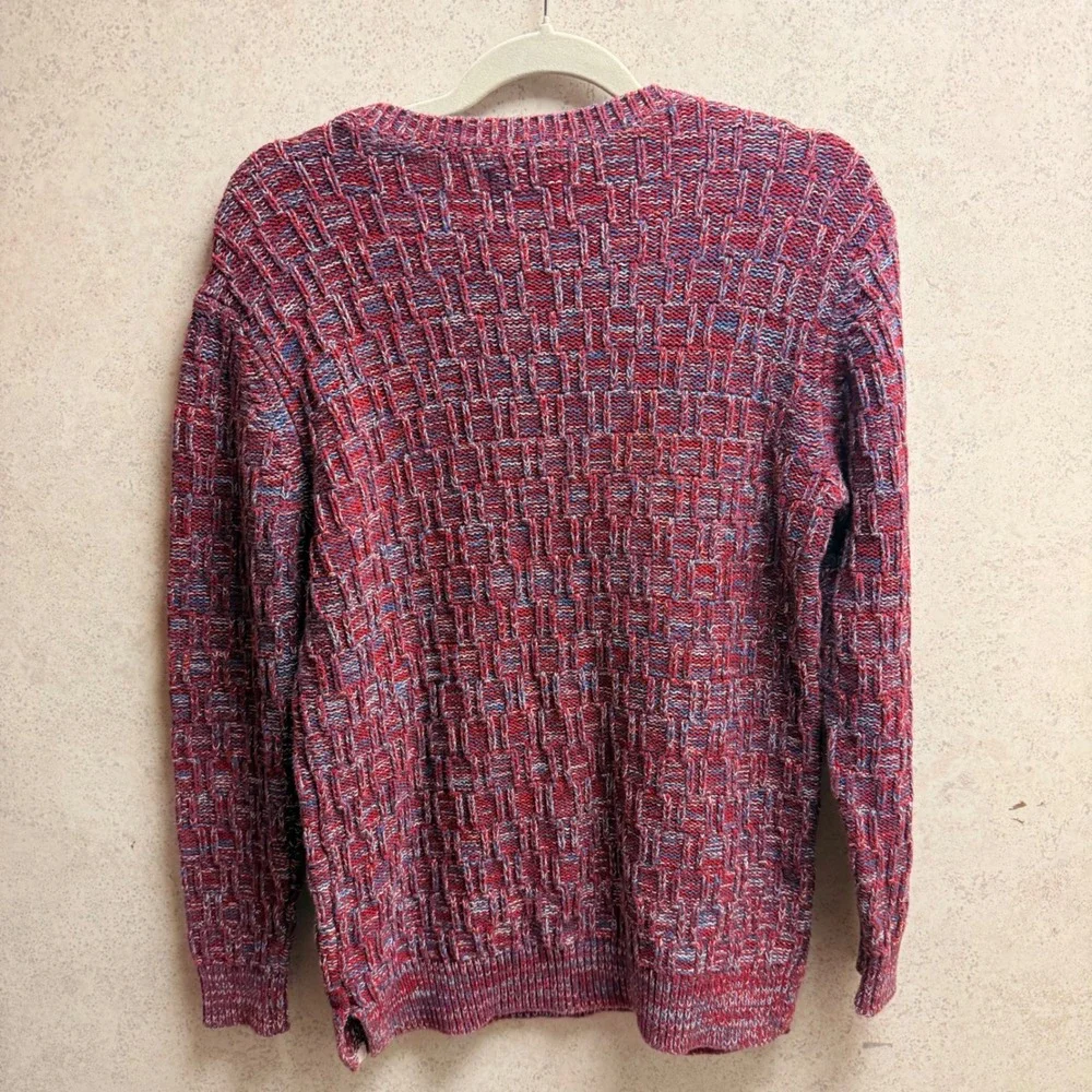 On The Byas S Womens Red Blue‎ Cotton Indie Earthy Grunge  Sweater